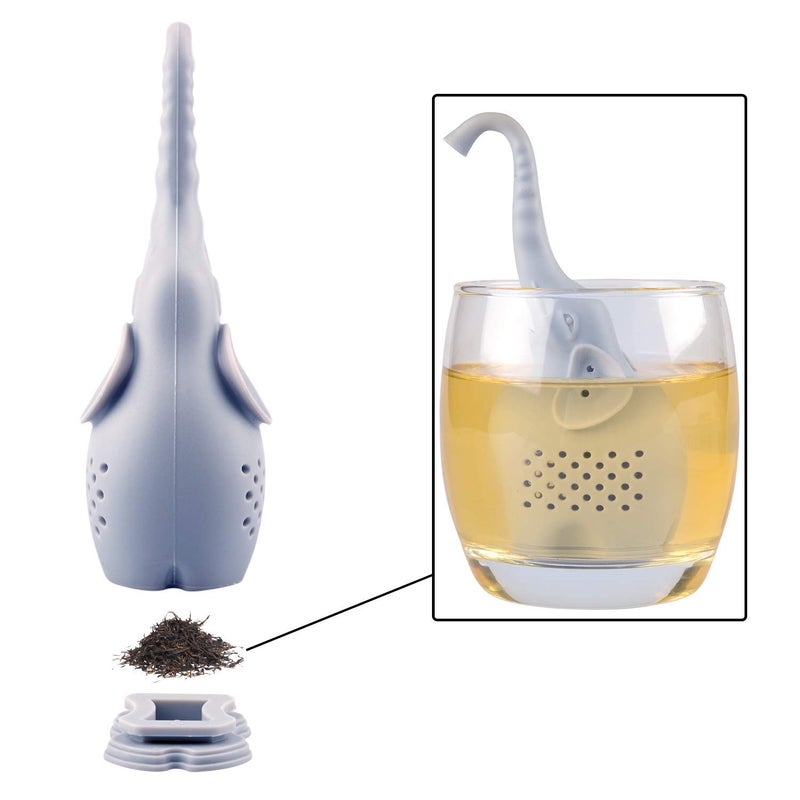 Kakeah Cute Animal Silicone Tea Filters Tea Infuser Unicorn Shark Squirrel Cat Owl Elephant Tea Strainer Steeper-Ideal Gift for Tea Lovers (6PCS1) - Image 3